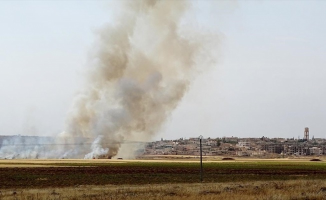 Tel Rıfat'taki YPG/PKK'lılar Bab'daki sivillerin tarım arazilerini yaktı