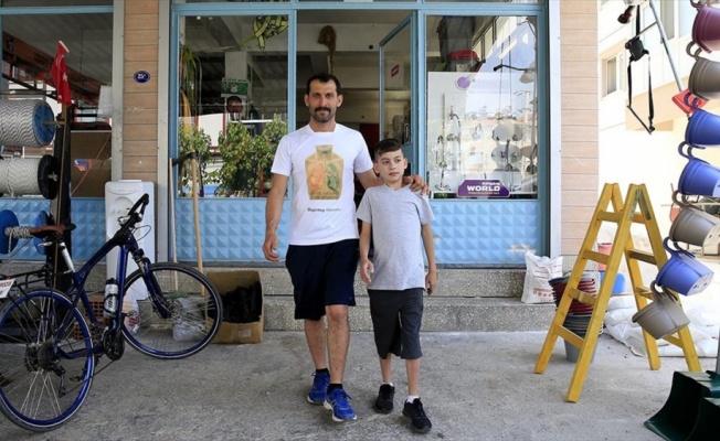 Baba ile oğlunun 'hayat koşusu' devam ediyor