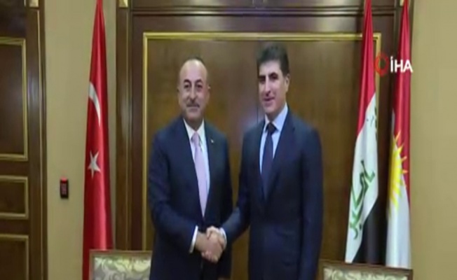 Bakan Çavuşoğlu, IKBY Başkanı Barzani ile görüştü