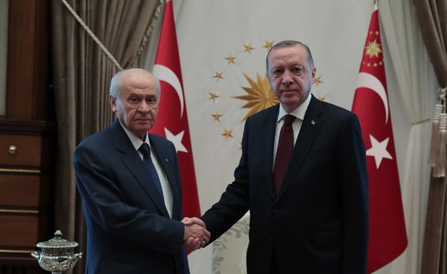 Cumhurbaşkanı Erdoğan ile Bahçeli görüşmesi başladı