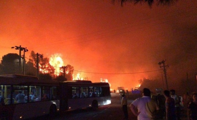 Dikili’deki yangının ardından bir yangın da Özdere’de