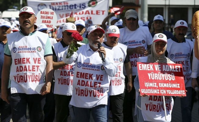 Hak-İş ve Hizmet-İş Genel Başkanı Arslan: Yürüyüşümüz mücadelemizin bir parçası, sonu değil