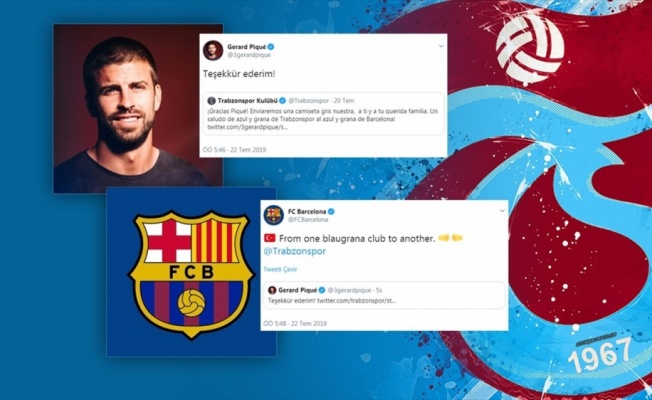 Barcelona ve Pique'den Trabzonspor'a teşekkür