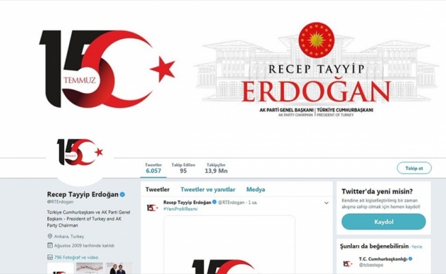 Profil 15 Temmuz! Erdoğan'dan sosyal medyada 15 Temmuz vurgusu