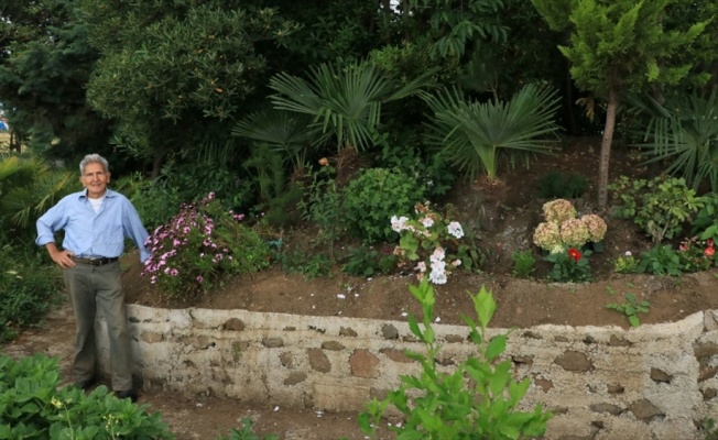 Yıllarca emek verip kıraç alanı 'botanik park' yaptı