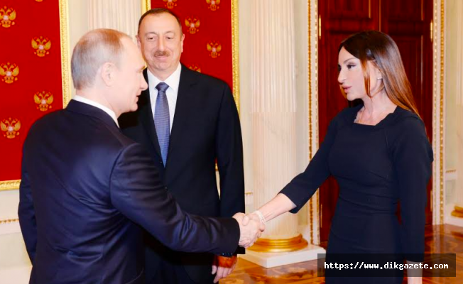 Putin'den Azerbaycan Cumhurbaşkanı Birinci Yardımcısı Mihriban Aliyeva'ya Dostluk Madalyası