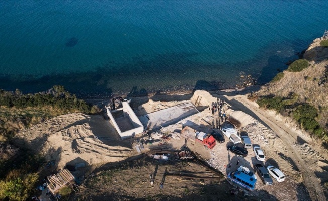 Karaburun'daki sit alanına yapılan inşaatta yıkım başladı