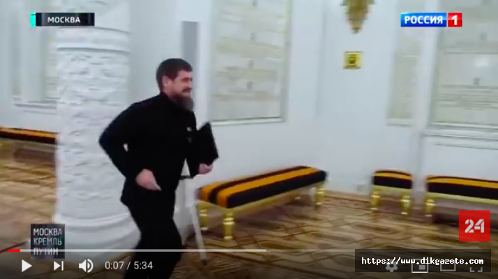 Ünlü muhabir Zarubin, bu kez de Kadirov'un Kremlin'deki koşturmacasını yakaladı