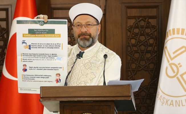 Diyanet İşleri Başkanı Erbaş: Kur'an kurslarımız iki hafta süreyle tatil edilmiştir