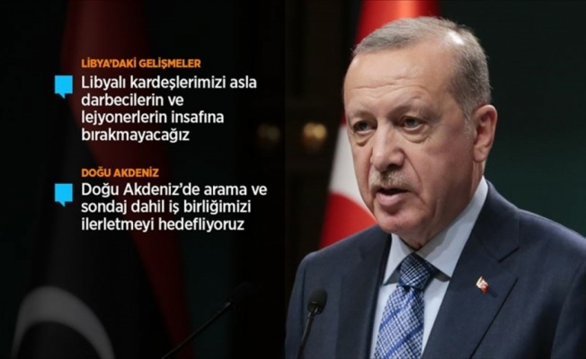 Cumhurbaşkanı Erdoğan: Darbeci Hafter&#039;i destekleyerek Libya&#039;yı kan ve gözyaşına boğanları tarih elbette yargılayacaktır