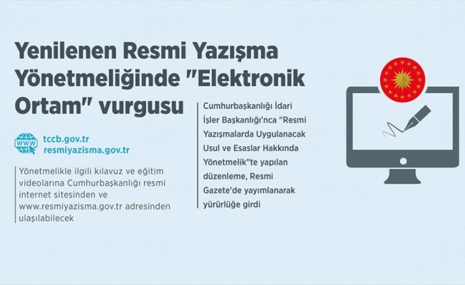 Yenilenen Resmi Yazışma yönetmeliğinde 'elektronik ortam' vurgusu