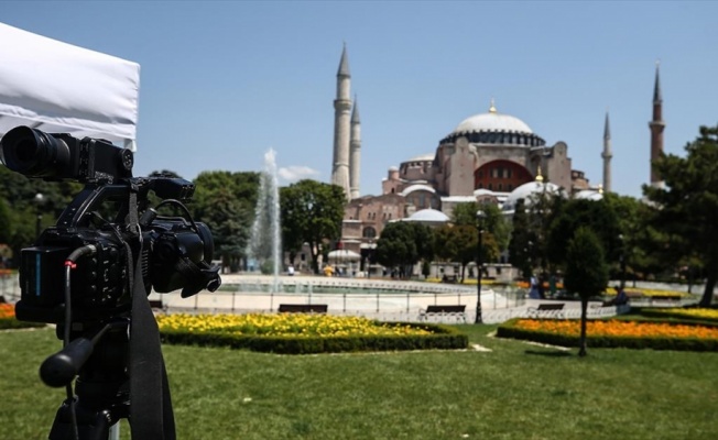 Ayasofya'ya yerli ve yabancı medya ilgisi