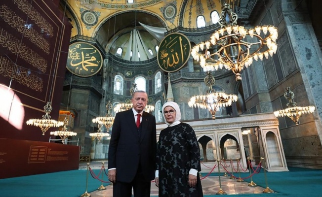 Cumhurbaşkanı Erdoğan ikinci kez Ayasofya Camisi'nde