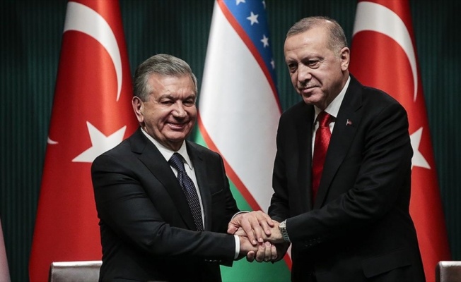 Cumhurbaşkanı Erdoğan ile Özbekistan Cumhurbaşkanı Mirziyoyev görüştü