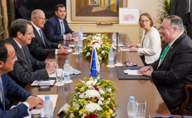 ABD Dışişleri Bakanı Pompeo Güney Kıbrıs Rum Yönetimi'ni ziyaret etti