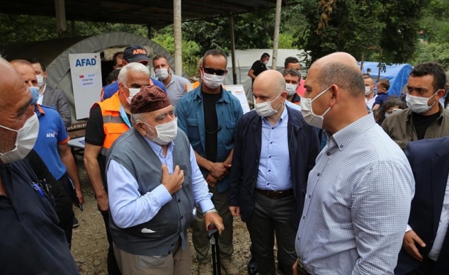 Bakanlar Soylu ve Karaismailoğlu Giresun'da incelemelerde bulundu