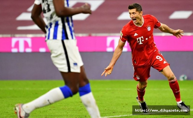 Bayern Münih, Hertha Berlin'i Lewandowski'nin golleriyle 4-3 yendi