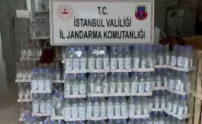 İstanbul'da 1500 litre sahte içki ele geçirildi