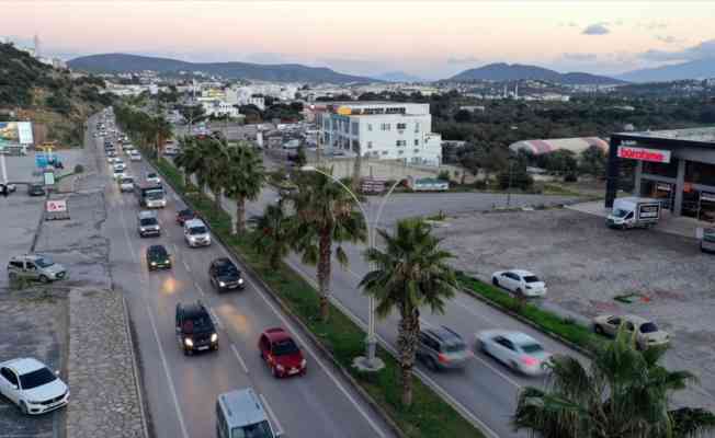 Bodrum trafiğinde yılbaşı hareketliliği yaşanıyor