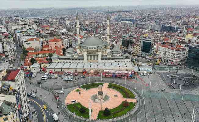 Taksim&#039;de yapılan caminin genel inşaatının yüzde 95&#039;i tamamlandı