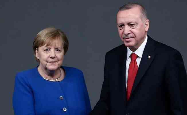 Cumhurbaşkanı Erdoğan, Almanya Başbakanı Merkel ile görüştü