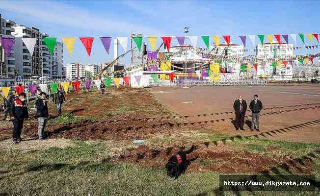 Diyarbakır'da nevruz etkinliğinin yapılacağı alanda polis ekipleri denetim yaptı