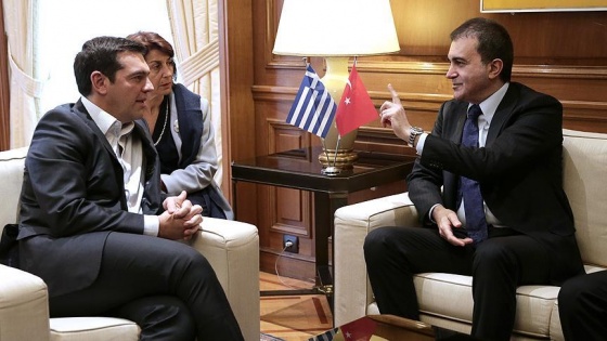 AB Bakanı Çelik, Çipras'la görüştü