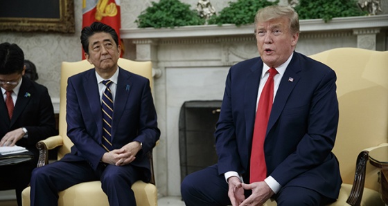 ABD Başkanı Trump, Japonya Başbakanı Abe bir araya geldi