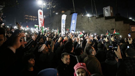 ABD'nin sözde Orta Doğu barış planı İstanbul'da protesto edildi