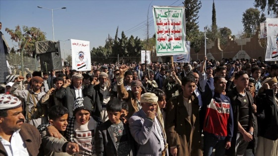 ABD'nin terör listesine alacağını duyurduğu Husiler kararı protesto etti