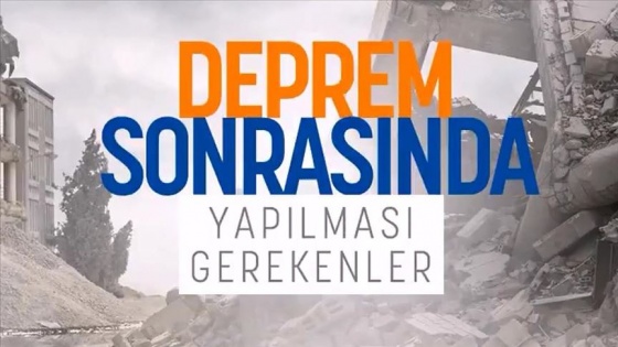 AFAD&#039;dan depreme ilişkin videolu uyarı