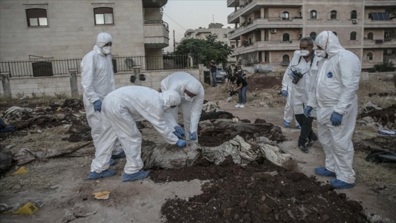 Afrin'de 35 kişinin gömüldüğü toplu mezar bulundu