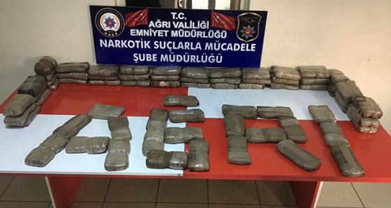 Ağrı’da 60 kilogram eroin yakalandı