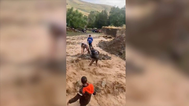 Ağrı'da meydana gelen sel tarım arazilerine zarar verdi