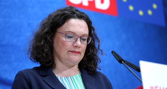 Almanya’da Sosyal Demokrat Partisi lideri Nahles istifa kararı aldı