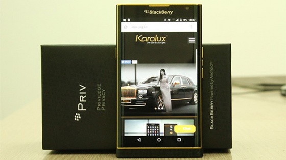 Altın kaplama 'BlackBerry Priv' satışları başlıyor!