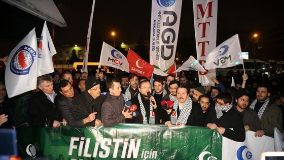 Ankara'da ABD'nin sözde Orta Doğu barış planı protesto edildi