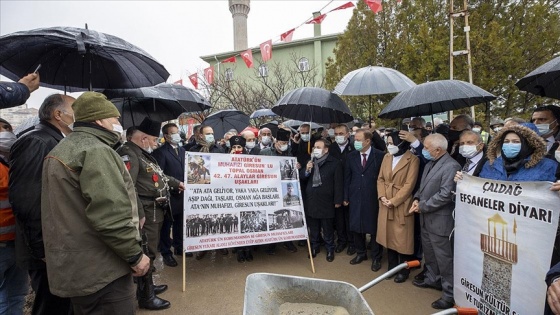 Ankara'da Milli Mücadele kahramanı Binbaşı Hüseyin Avni Alparslan'ın anıt mezarının temeli atıldı