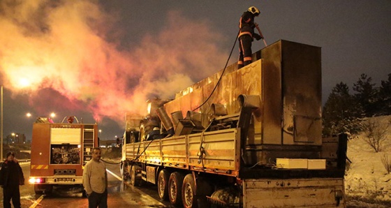 Ankara'da tır yangını