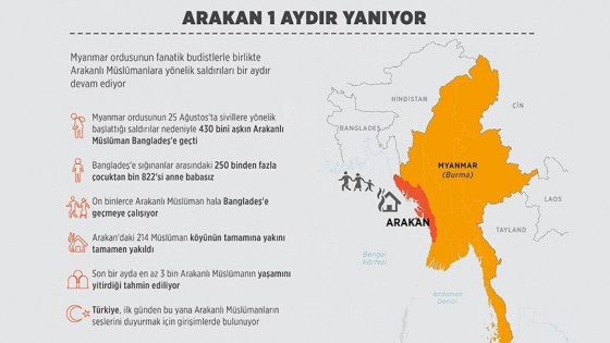 Arakan bir aydır yanıyor