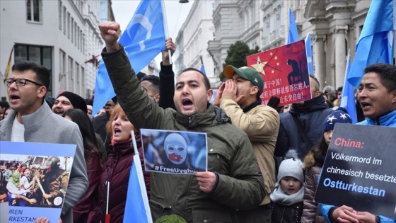 Avusturya'da Çin'in Uygur Türklerine yönelik hak ihlalleri protesto edildi