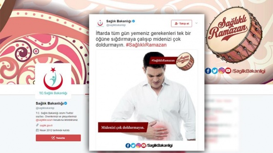 Bakanlıktan 'sağlıklı ramazan' kampanyası