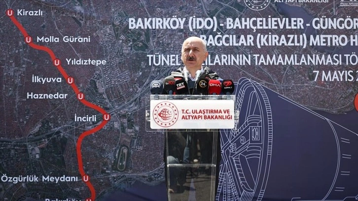 Bakırköy-Kirazlı Metro Hattı'nın tünel kazıları tamamlandı