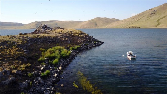 Balık Gölü'ndeki adalar havadan görüntülendi