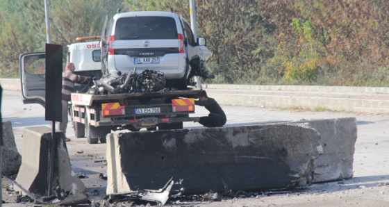 Bariyerlere çarpan aracın motoru yerinden fırladı: 1 yaralı