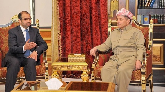 Barzani Irak Meclis Başkanı Cuburi ile bir araya geldi