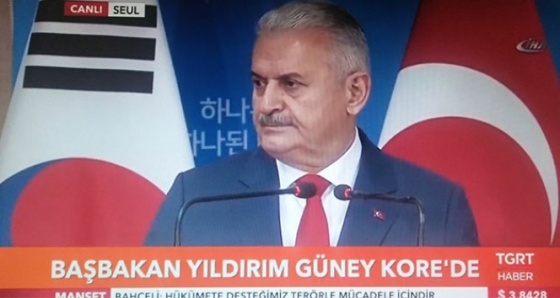 Başbakan Binali Yıldırım Güney Kore'de açıklamalarda bulundu