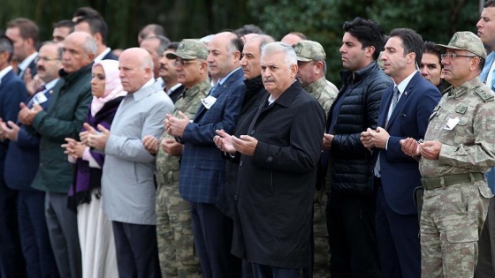 Başbakan Yıldırım şehit cenaze törenine katıldı