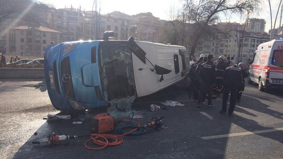 Başkentte trafik kazası: 8 yaralı