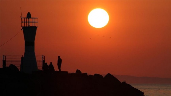 Batı Karadeniz'in 'incisi' gün batımında mest etti